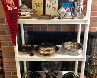Ballard High pennant, more silverplate serving pieces