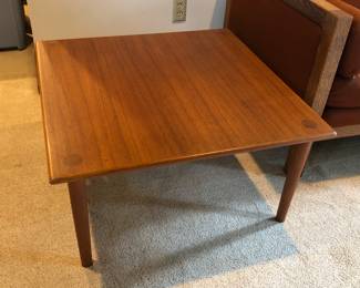 Square teak coffee or side table (31" x 15"H)