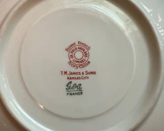 antique china dish set made in france for a kansas city importer!