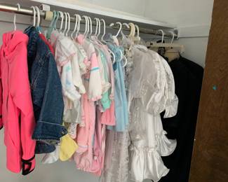 girls's clothing, including First Communion dresses