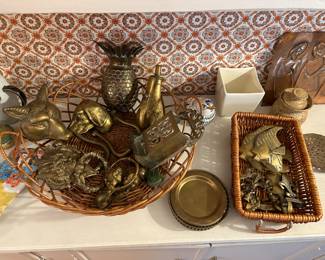 Vintage/antique brass door knockers.