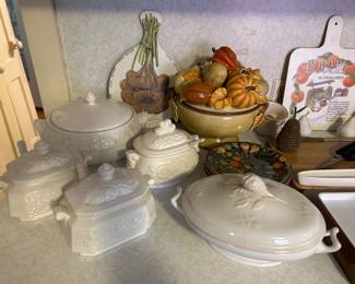 Vintage chafing dishes