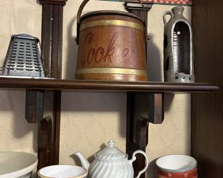 Vintage Wood Firkin Sugar Basket