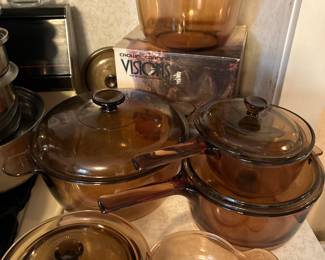 Vintage amber visions Corning ware