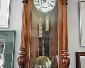 Antique- Carved Wall Clock- Works