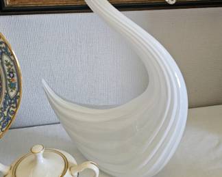 Murano-Swans Signed Elio Raffaeli