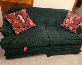 Love Seat- Twin Bed. -Tape was used to tie down to move from another room. Actually very nice little couch/bed.