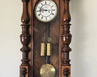 Antique- Ornate Carved Wall Clock- Works