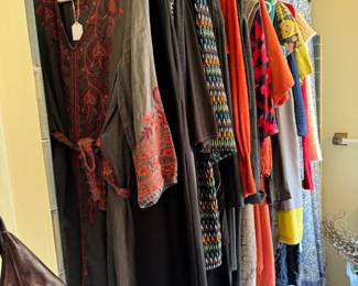 As well as a fantastic contemporary women’s clothing collection, mostly from Anthropologie, and local downtown clothing store Circles,&nbsp;women’s mostly Mediums. Johnny Was, Free People, Anthropologie, Comfy, Cut Loose