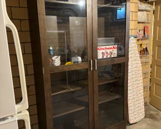 Gorgeous modern China like cabinet with glass doors, 48x17x84"