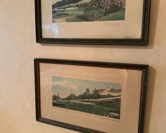 Beautiful early 1900s hand-colored photos, signed W.H. Gardiner. Both titled, "Fort Mackinac"