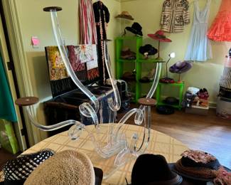 Incredible 1950s lucite hat stand. We are asking if possible, that the buyer of this picks up on Friday afternoon if possible! 