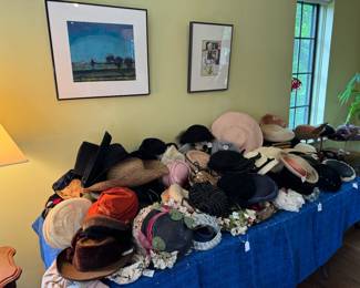 Outstanding collection of antique and vintage women’s hats, including several Victorian. 100+ from time periods beginning early 1910s. Stunning hand work, feathering, etc.