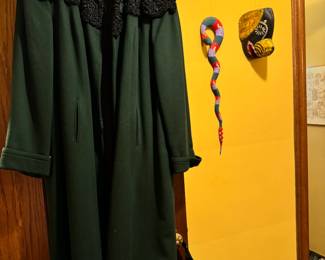 Victorian coat and Mexican folk art pieces