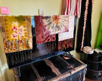 Beautiful collection of victorian velvet dresser scarves