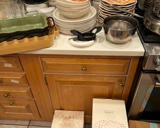 "Moroccan Tile" dishes from Williams-Sonoma, with boxes