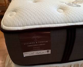 Seldom used Stearns & Foster Queen size bed, “Limited Edition Collection, Baroque, Luxury Plush”