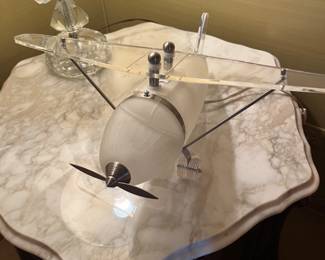 Lucite plane lamp