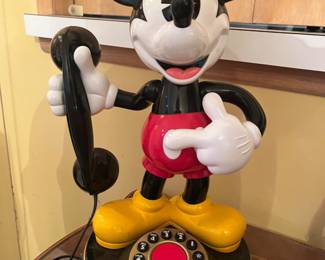 Mickey talking phone