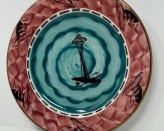 Signed 1991 Iconic Seattle Space Needle Plate	