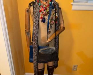 Antique Articulated Mannequin & Southwest-Inspired Jewelries