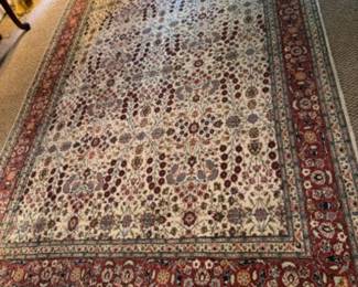 Large Turkish Rug - Handcrafted w/ Floral & Jewel Tone Design	