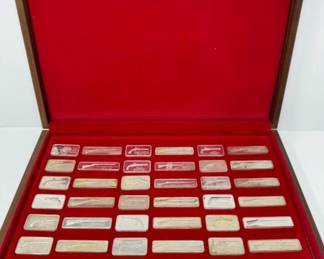 Lincoln Mint "American Weapons Hall of Fame" Sterling Silver Ingot Set	