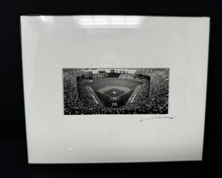 Signed Vintage Photograph Of Yankee Stadium: Framed & Matted	