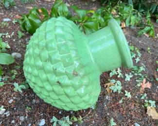 Large Mint Green Ceramic Planter w/ Raised Diamond Texture	