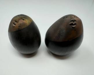 Pair of Vintage Moon Face Spirit Rattles