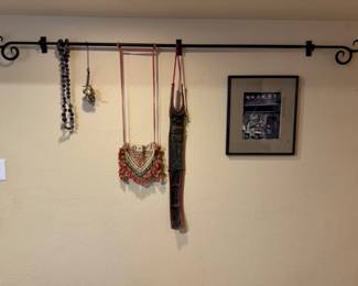 Vintage & Tribal Collection: Curtains Rod, Portrait, & Necklaces +	