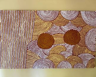 Original Ancestral Modern Australian Aboriginal Acrylic Painting By Napurrula