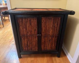 Bamboo Cabinet w/ Two Doors & Shelf