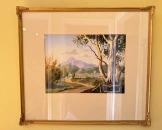 Eric Britain Watercolor Artwork: A Secluded Track Outback - Signed	