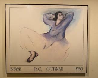 Signed & Dated 1980 R.C. Gorman "Jeanette" Navajo Woman Art Print	