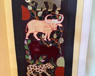 Handcrafted Animal Motif Wall Hanging Tapestry	