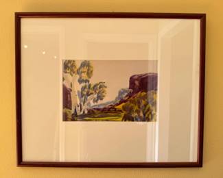 Reggie Namatjira Watercolor Artwork: Ghost Gum, Central Australia - Signed	