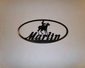 Marlin Metal Sign