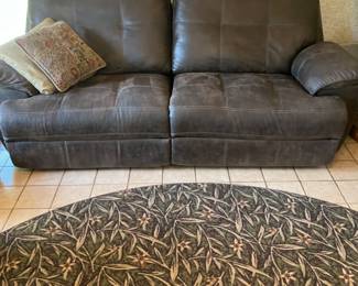 Leather Reclining Sofa