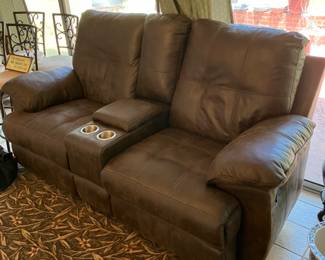 Leather Love Seat Recliner