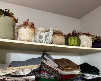 More handmade pumpkins and fabric