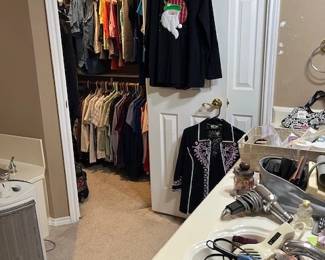 Looking into the bathroom