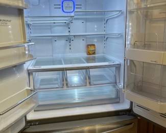 The inside of the LG fridge
