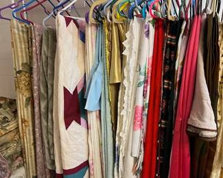 Great linens, quilts, window treatments, runners, vintage table cloths