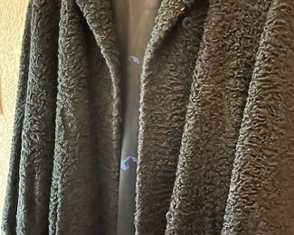 Vintage curly lamb coat