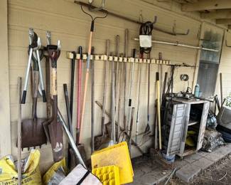 Lots of garden tools