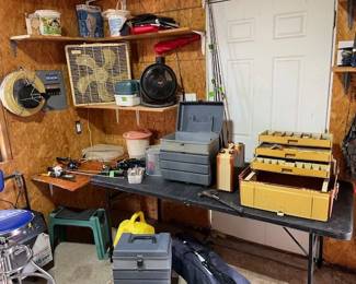 Fishing gear in the tool room