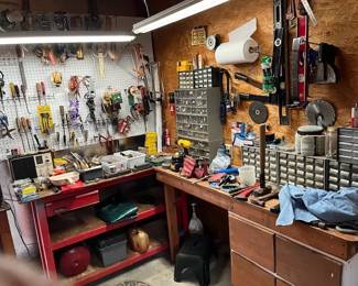 Tool room next to the detached garage