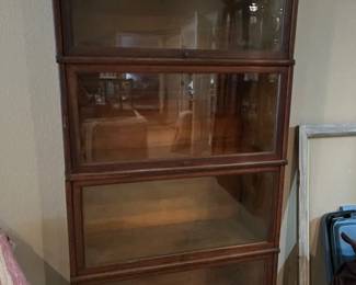 Lawyers 4 stack bookcase with original glass and each stack is 14" deep 