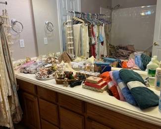 Shell art, Avon soaps, towels